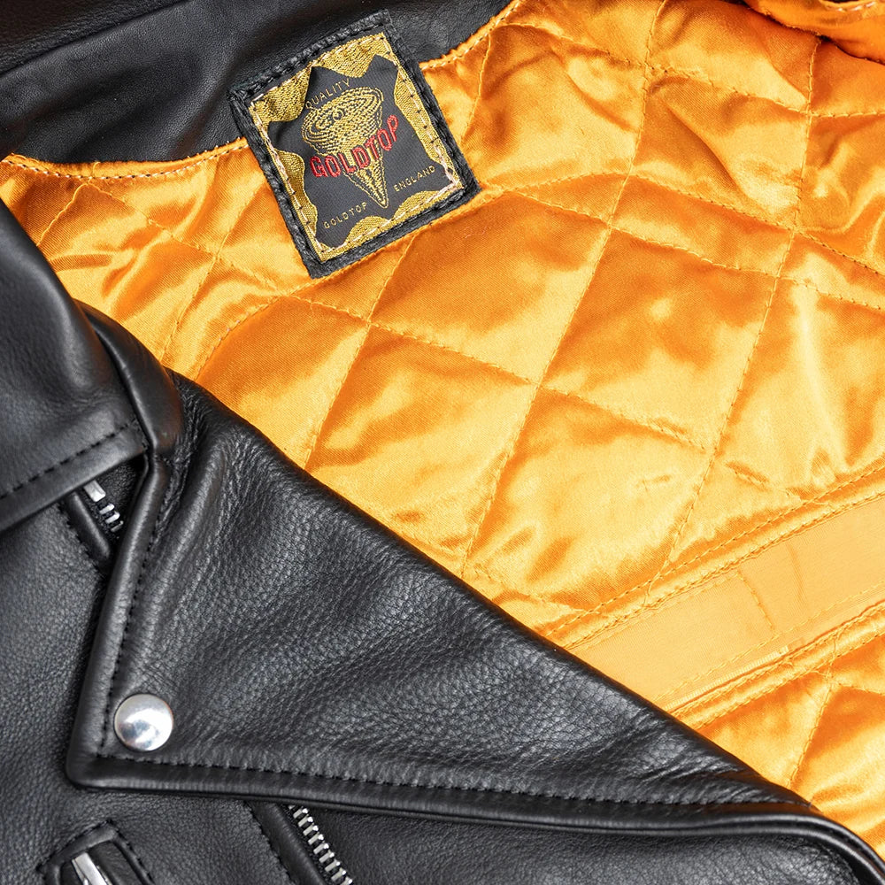 Men's Black Brando Leather Motorcycle Jacket