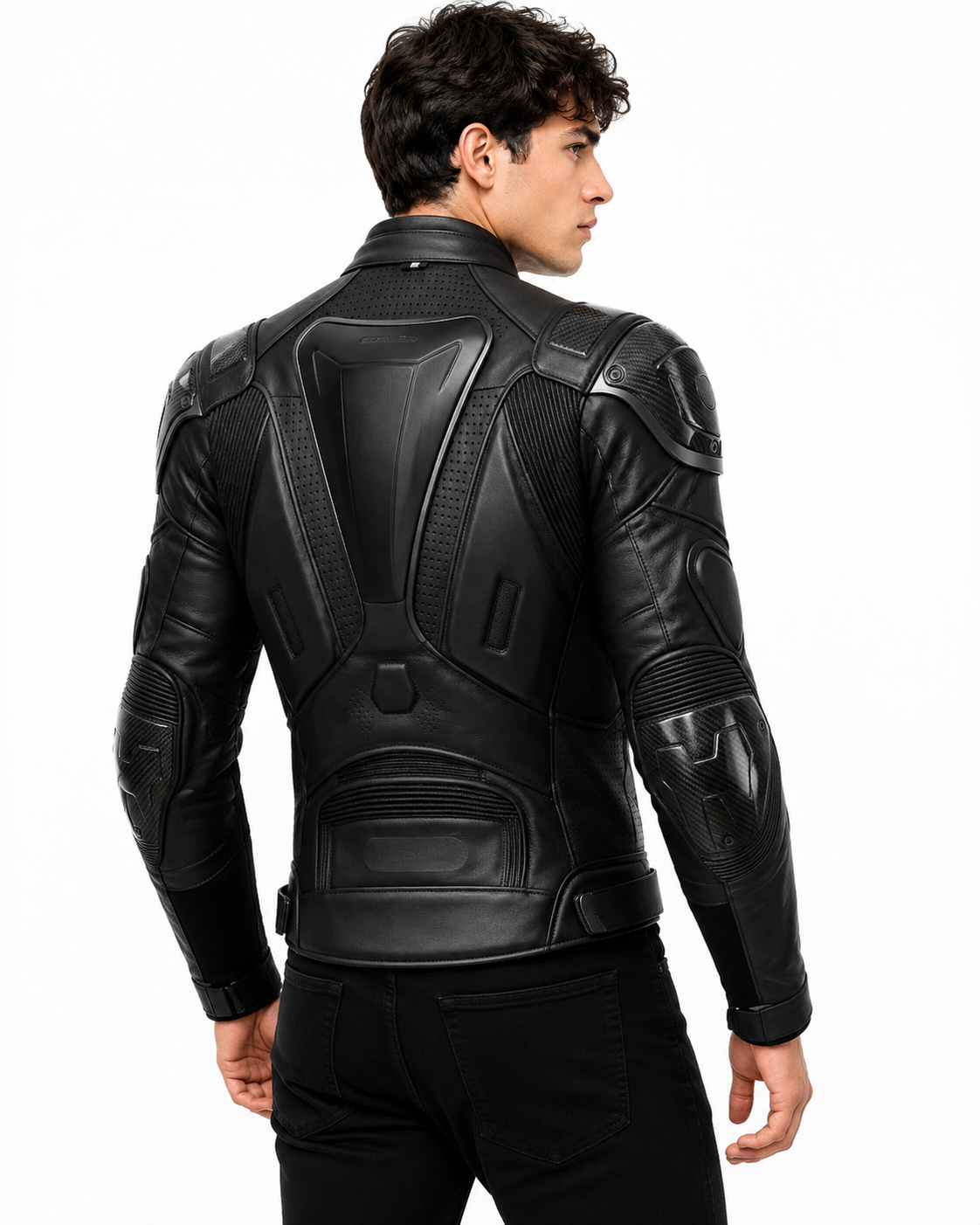 Black Tactical Armored Motorcycle Jacket for Men