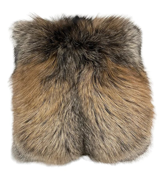 Cross Fox Fur Pillow