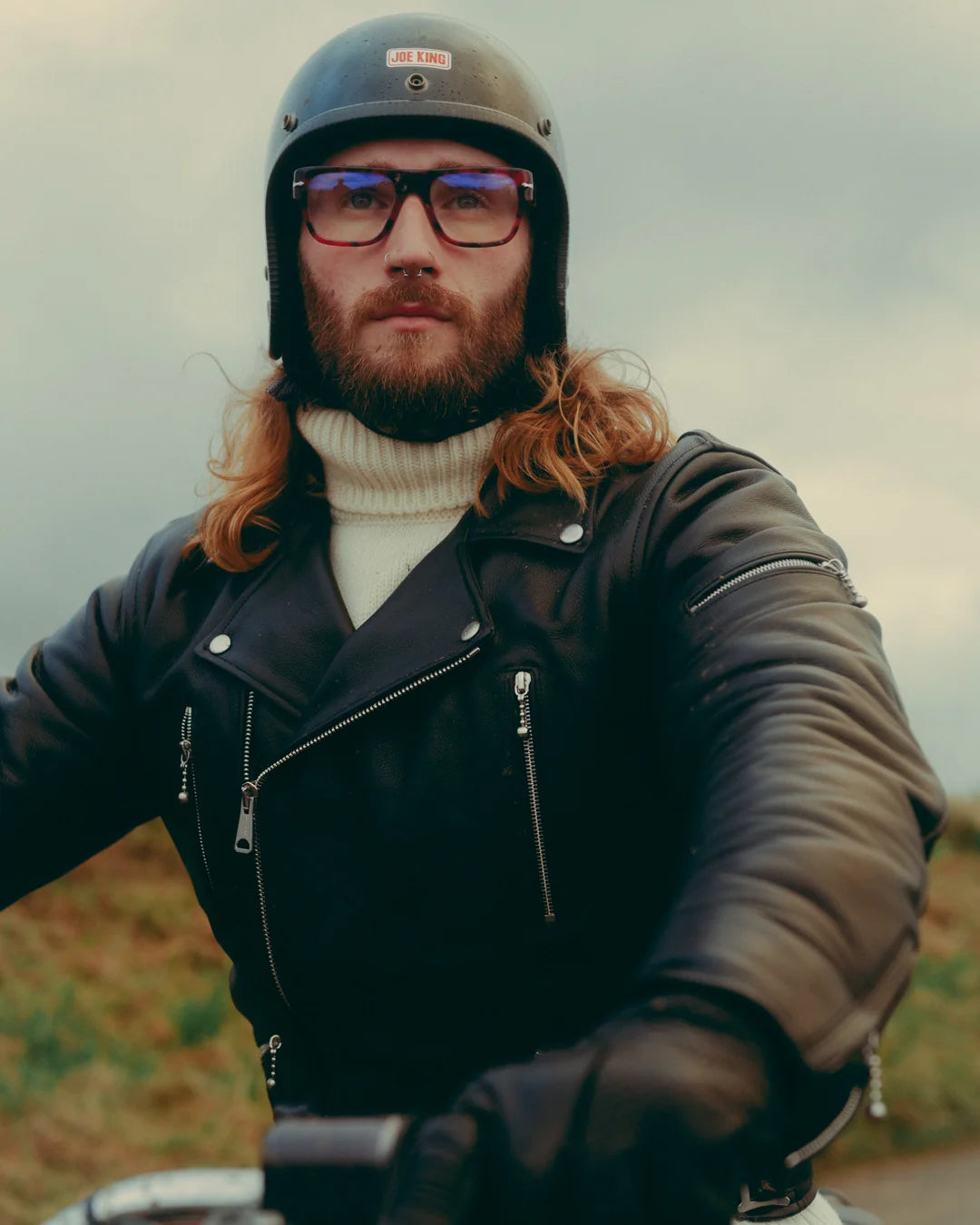 Men's Black Brando Leather Motorcycle Jacket