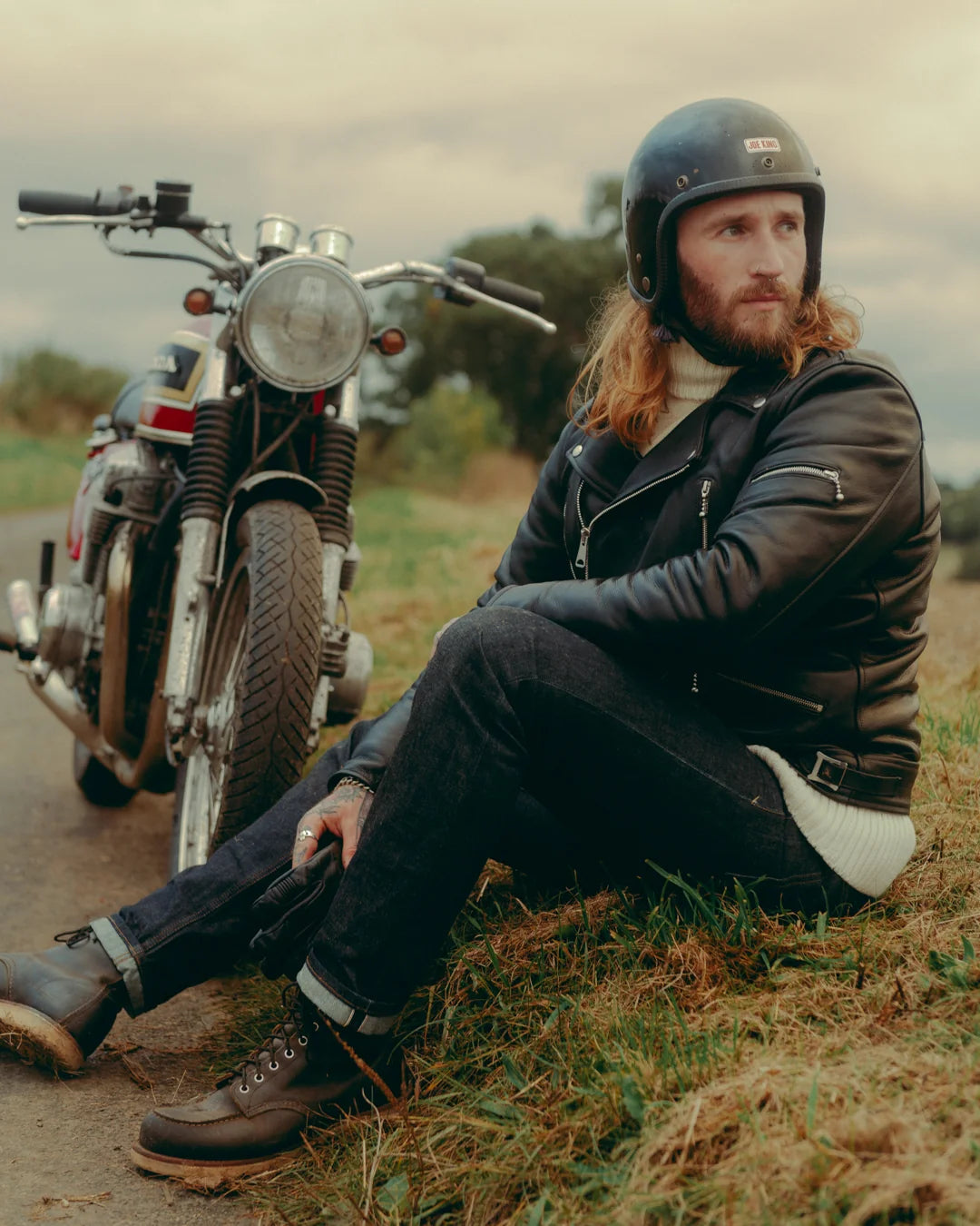 Men's Black Brando Leather Motorcycle Jacket