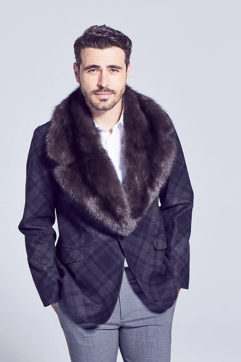 Men's Sable Fur Collar