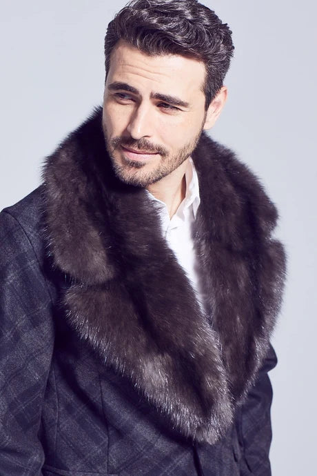 Men's Sable Fur Collar
