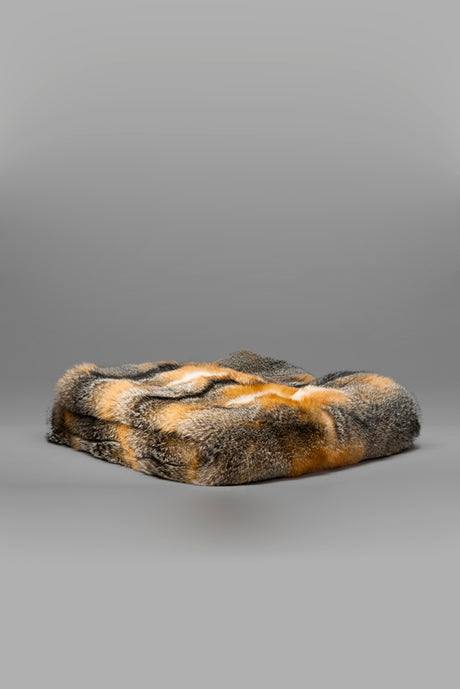 American Grey Fox Fur Blanket