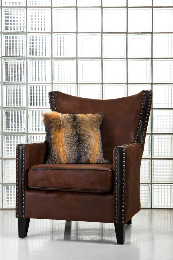 American Grey Fox Fur Pillows