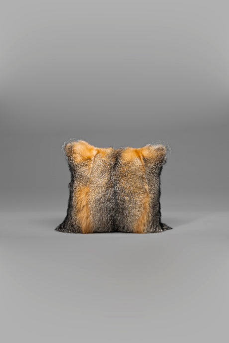 American Grey Fox Fur Pillows