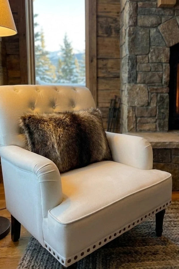 American Raccoon Fur Pillows