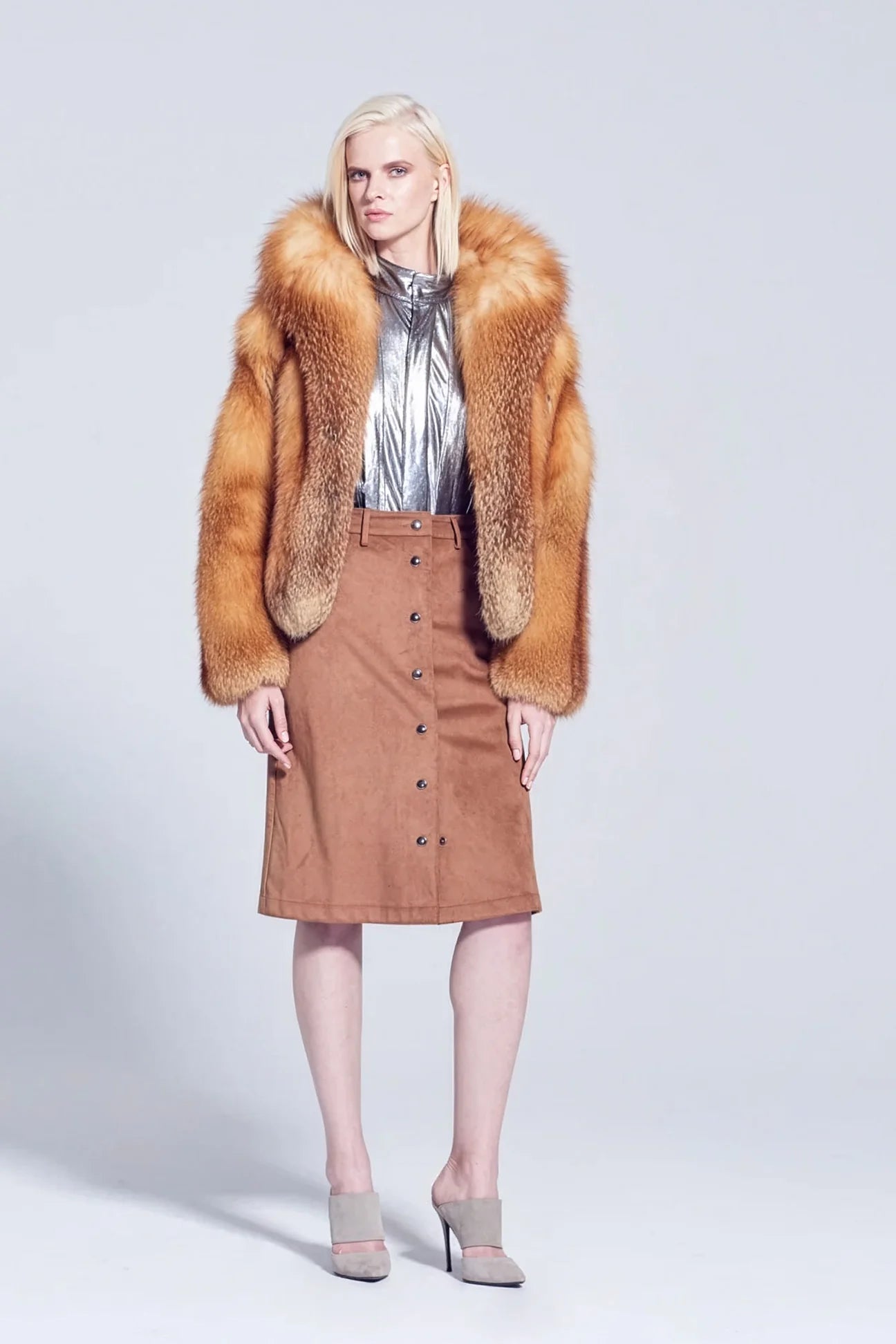 Aspen Red Fox Fur Jacket
