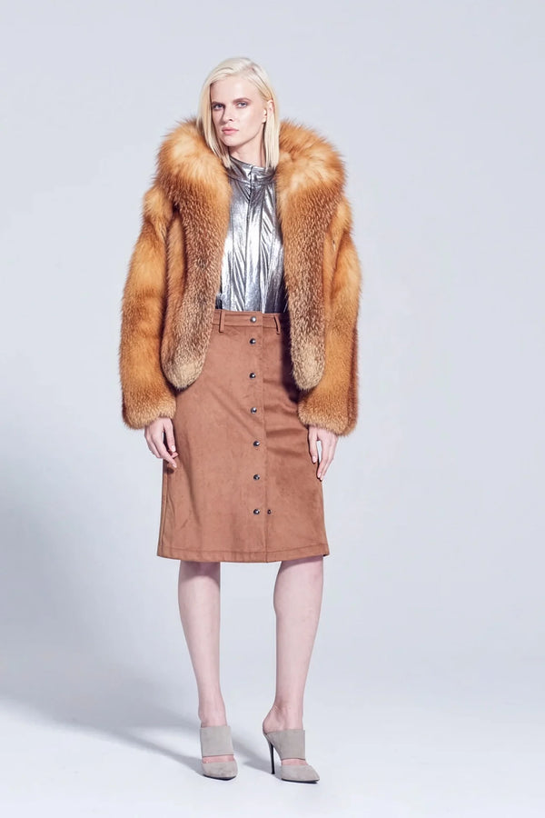 Aspen Red Fox Fur Jacket