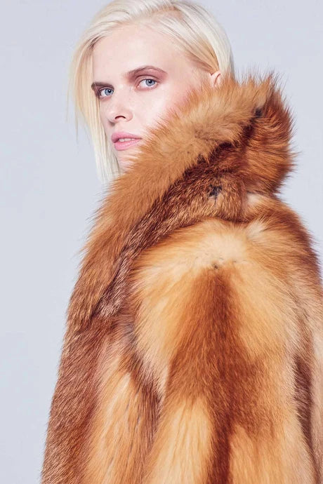 Aspen Red Fox Fur Jacket