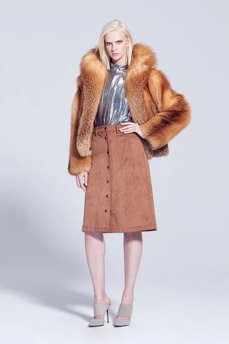 Aspen Red Fox Fur Jacket
