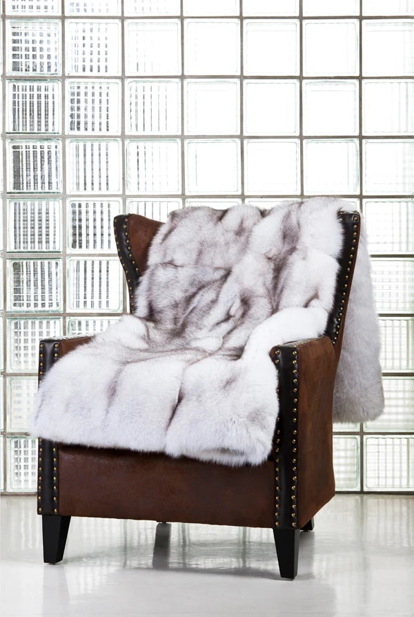 Blue Fox Fur Blankets
