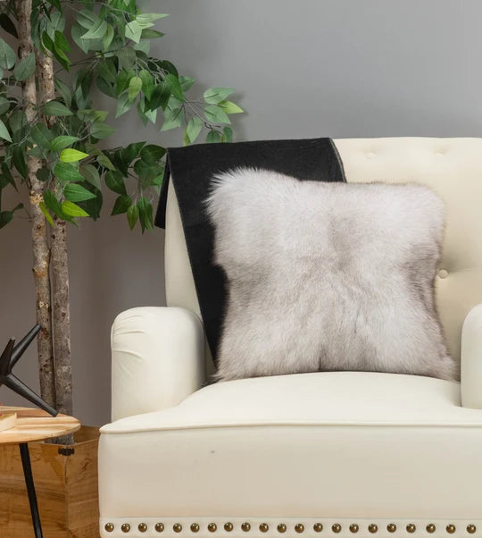 Blue Fox Fur Pillows