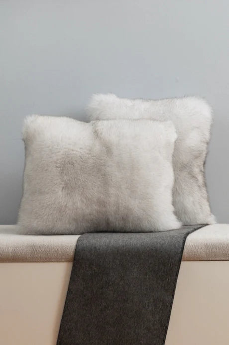 Blue Fox Fur Pillows