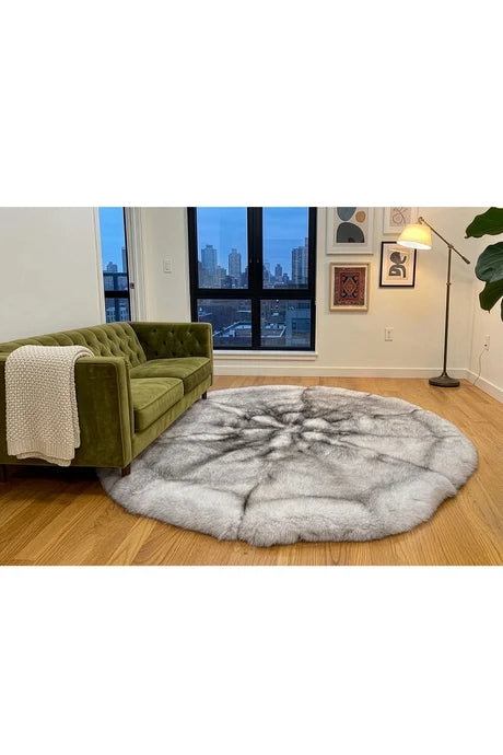 Blue Fox Fur Rug