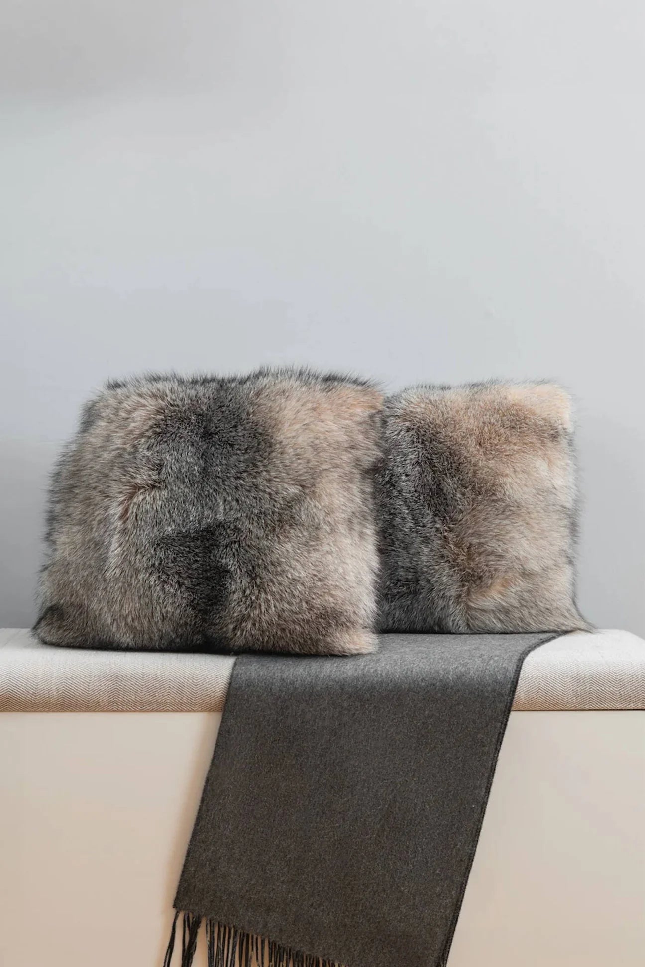 Crystal Fox Fur Pillow
