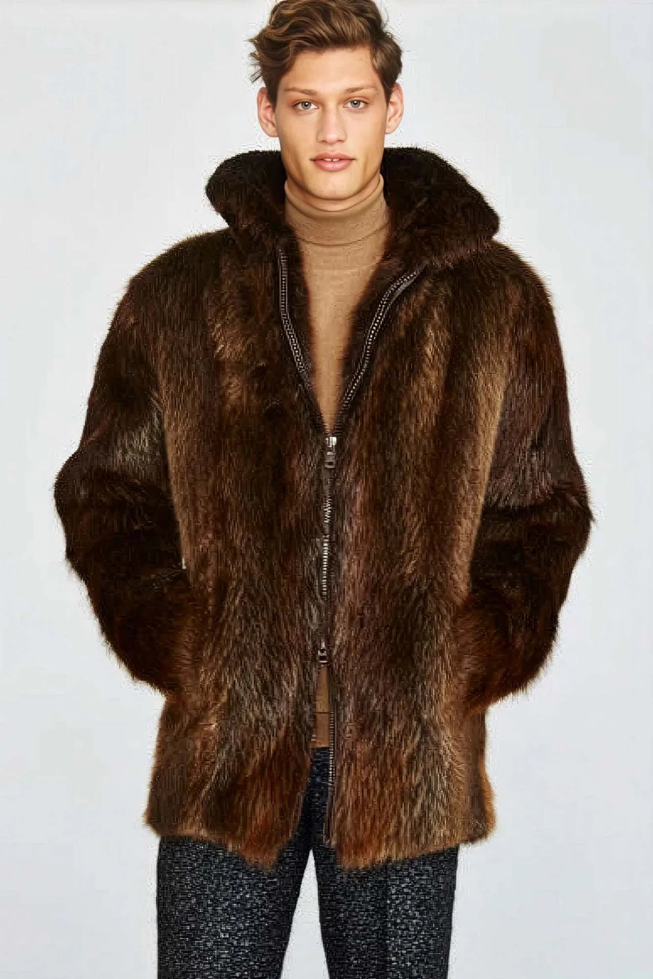 Men's Derek Beaver Fur Jacket