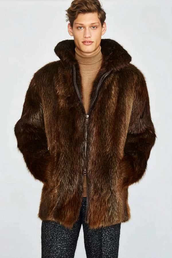 Men's Derek Beaver Fur Jacket