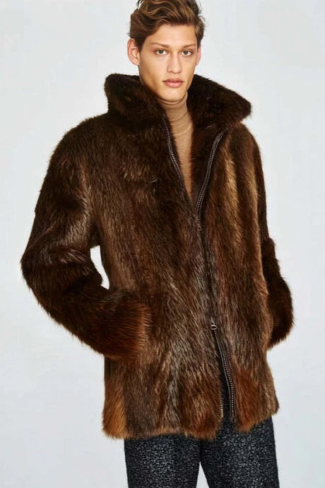 Men's Derek Beaver Fur Jacket