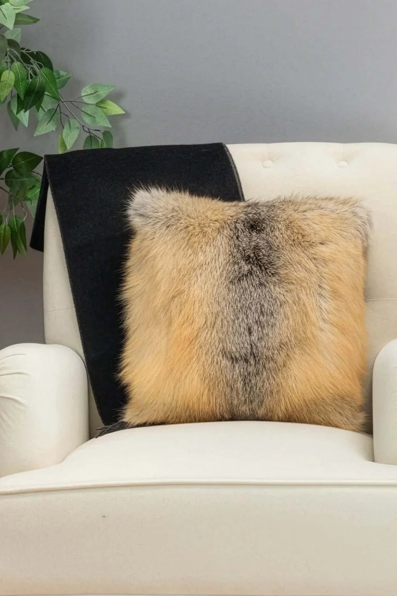 Golden Island Fox Fur Pillows