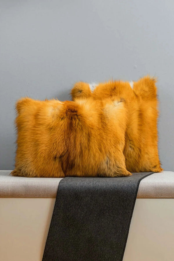 Red Fox Fur Pillows