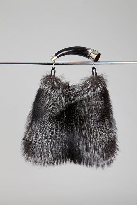 Austin Silver Fox Fur Bag