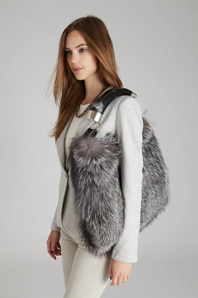 Austin Silver Fox Fur Bag