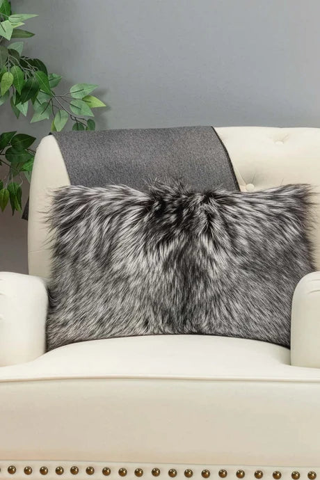 Silver Fox Fur Pillows