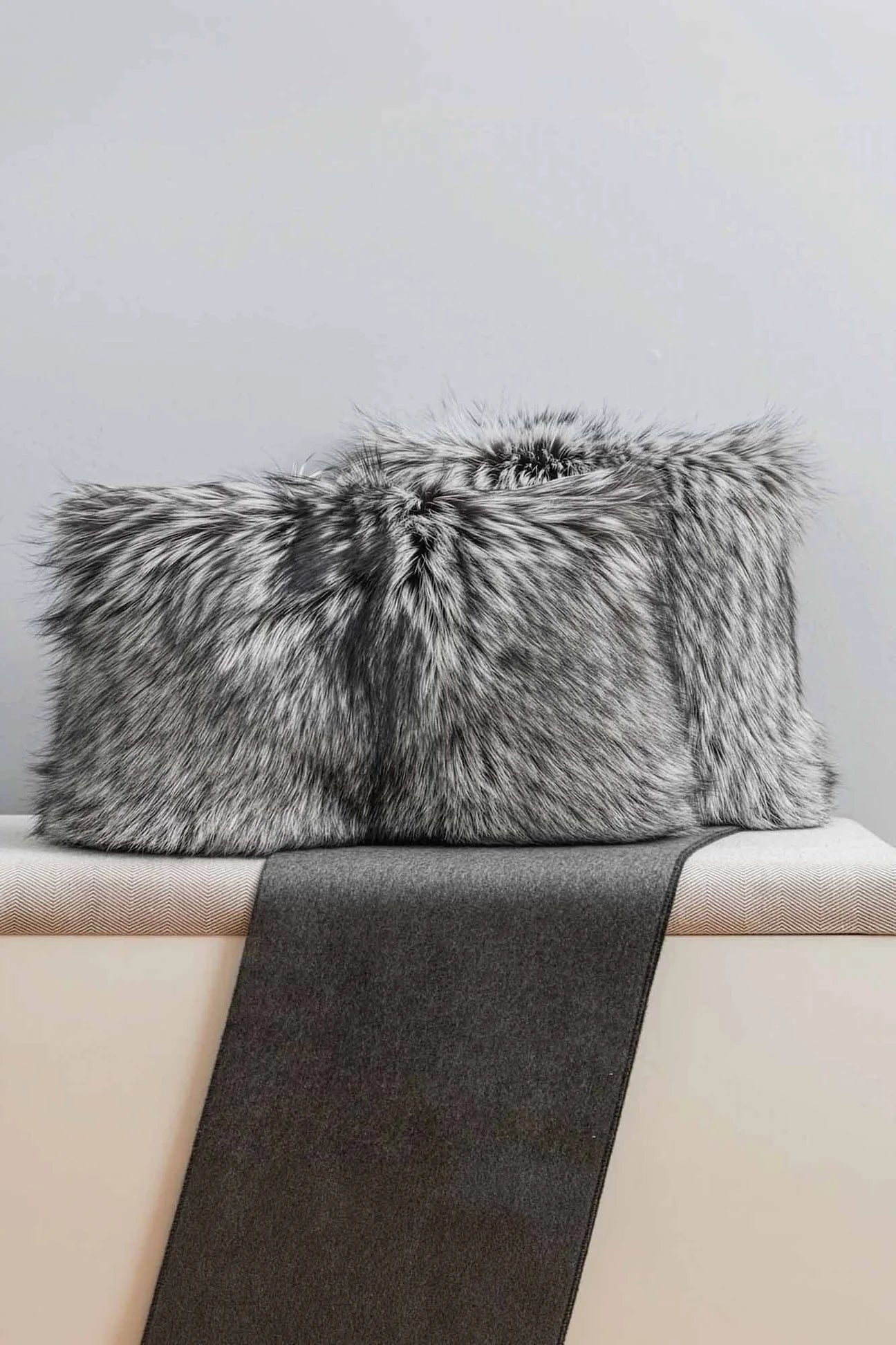 Silver Fox Fur Pillows