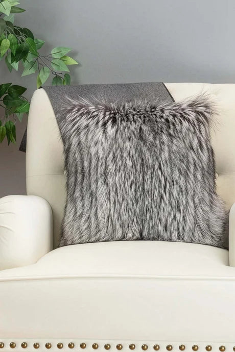 Silver Fox Fur Pillows