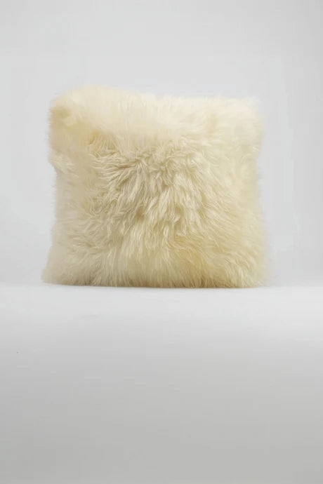 White Shearling Fur Pillow