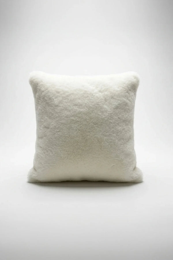 Pure White Shearling Fur Pillow